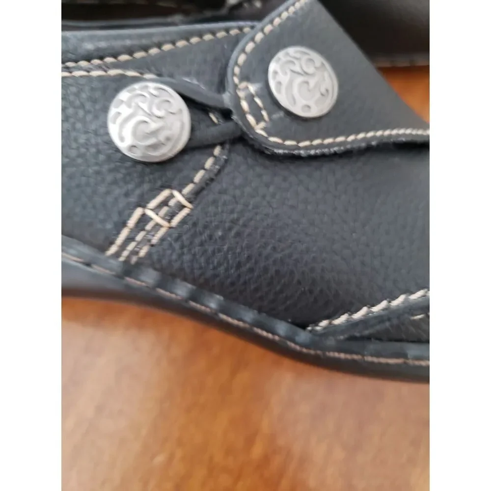 Clarks Ashalnd Lane Shoes Loafers 7.5‎ Black Slip On Comfort
